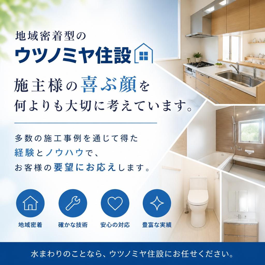 2. 実績豊富なウツノミヤ住設の浴室リフォーム