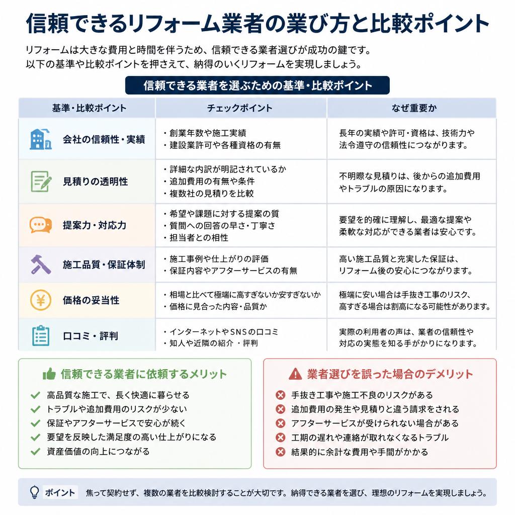 4. リフォーム業者選びのポイント