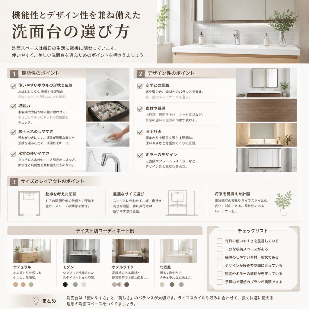 4. 洗面台デザインの選び方ガイド