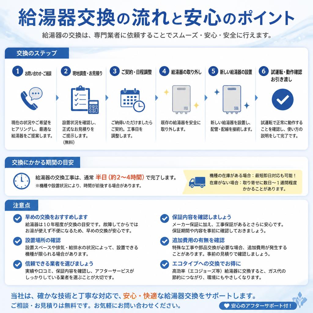 給湯器交換の流れ