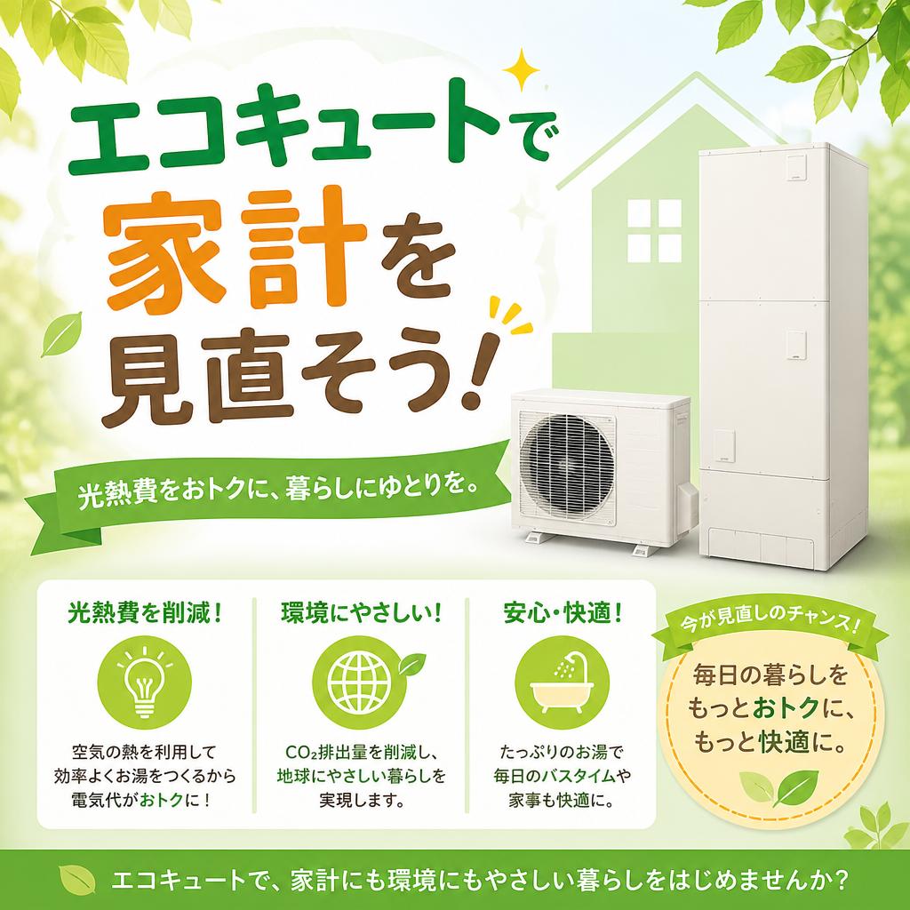 エコキュートで家計を見直そう！