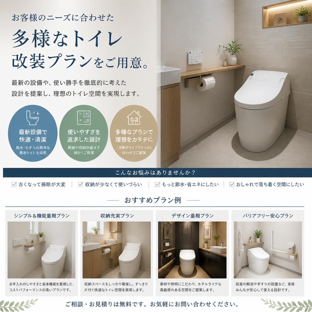 ウツノミヤ住設のトイレ改装プラン