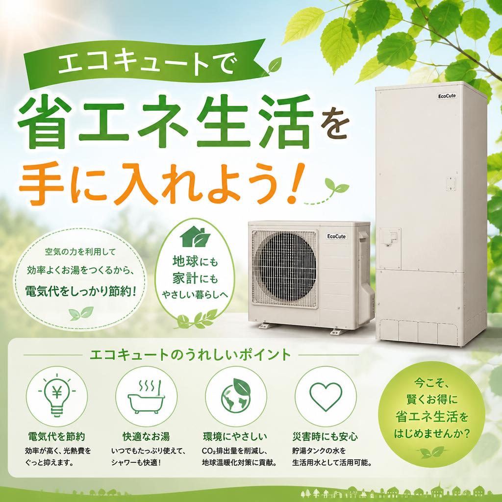 エコキュートで省エネ生活を手に入れよう！