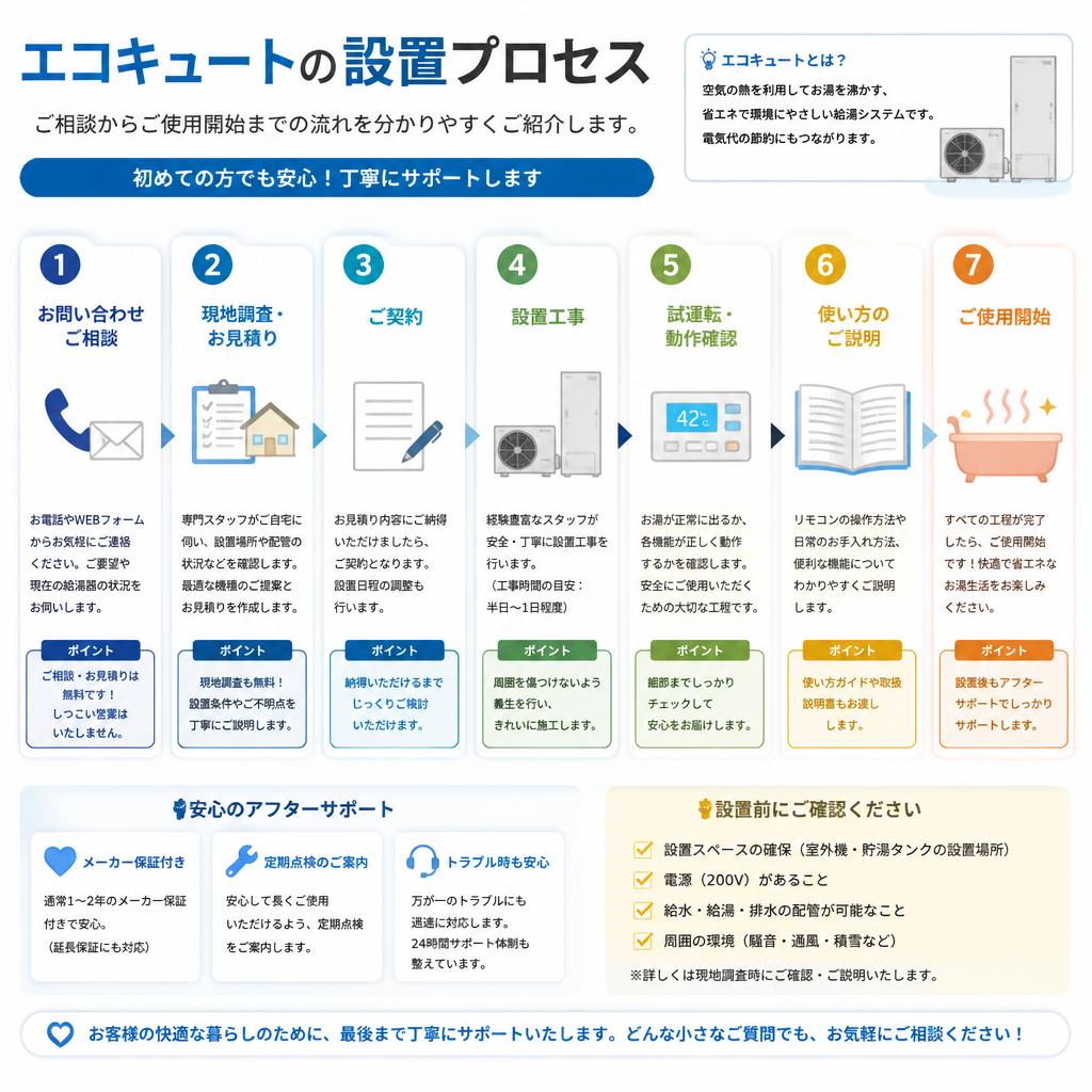 設置の流れ