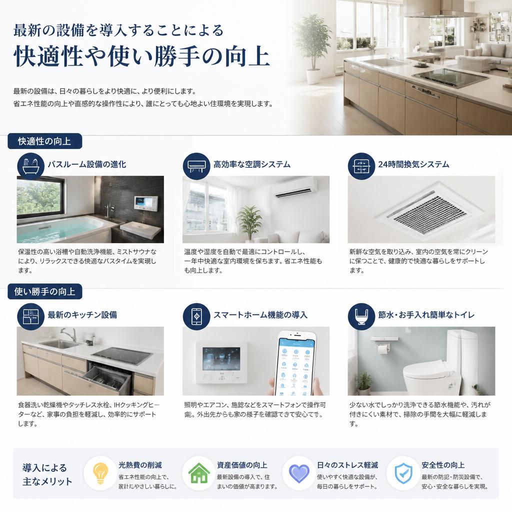 4. 最新の設備導入で快適性を向上
